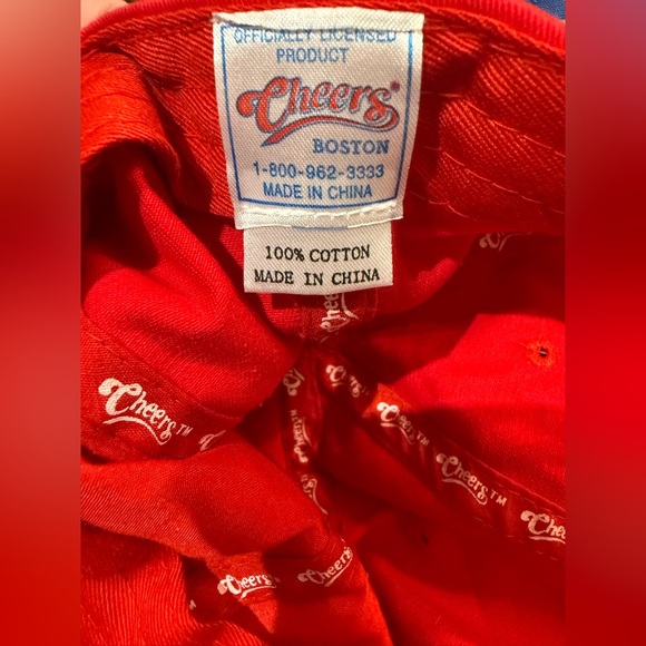 Cheers Boston Official Licensed Strapback Hat Cap Red - Picture 6 of 6